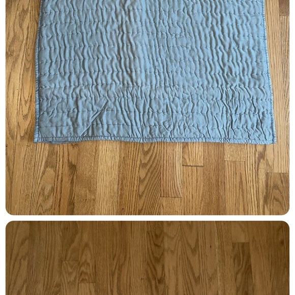 Pottery Barn Channel Quilted Silk /Cotton Two Tone Euro sham - Picture 2 of 6